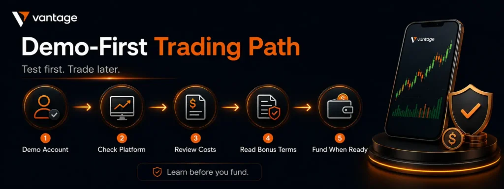 Demo-first trading path