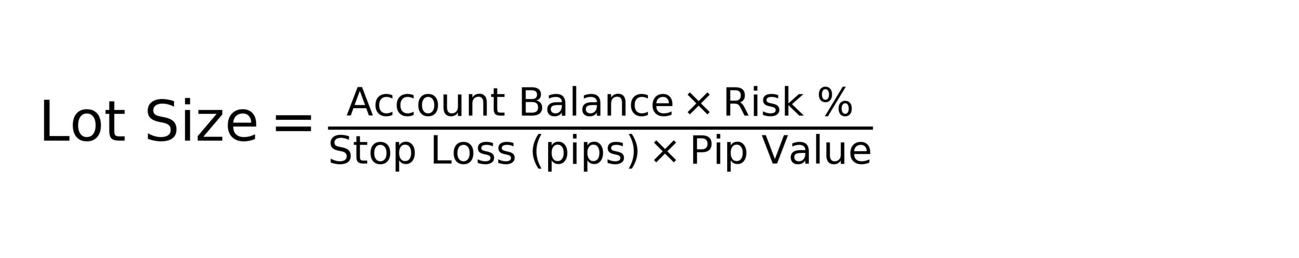 Lot Size Formula in Forex