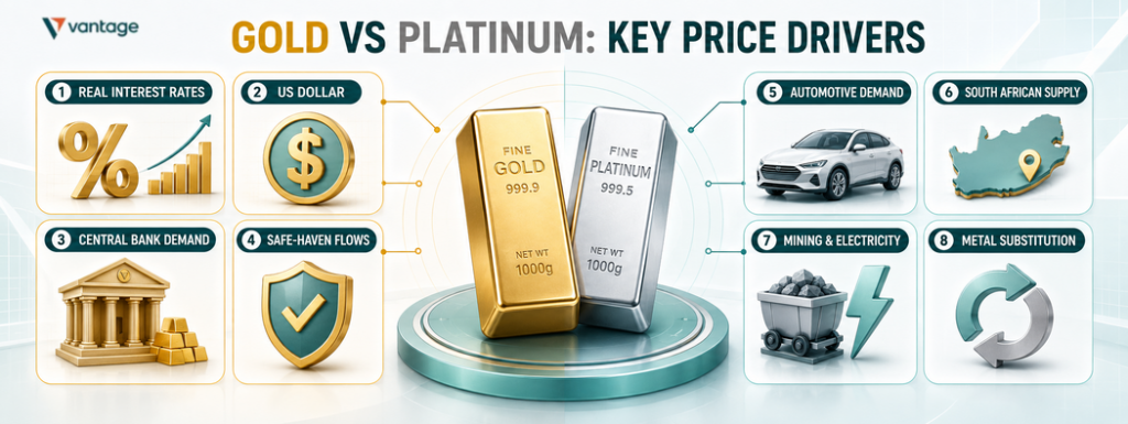 Gold vs Platinum Key Price Drivers