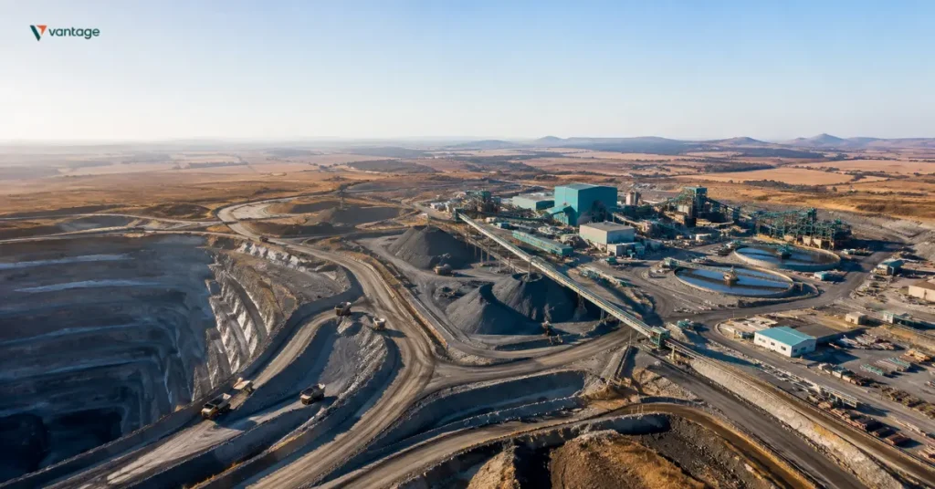 Platinum mining operation in South Africa