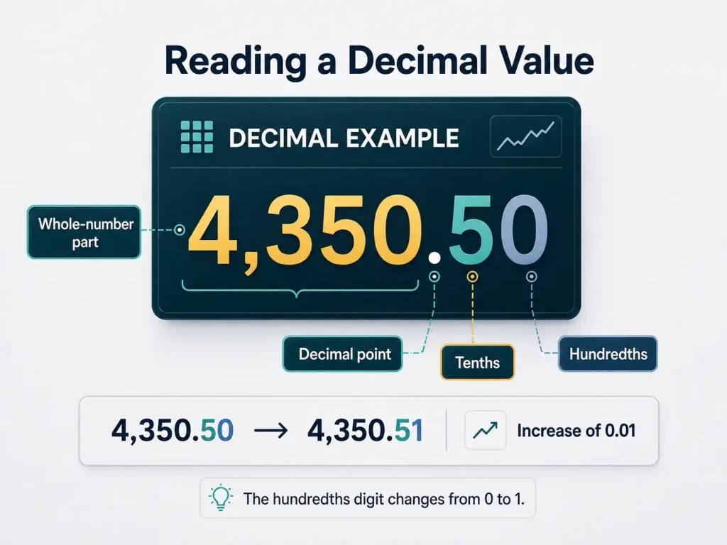 Reading Decimal Place Values in XUAUSD