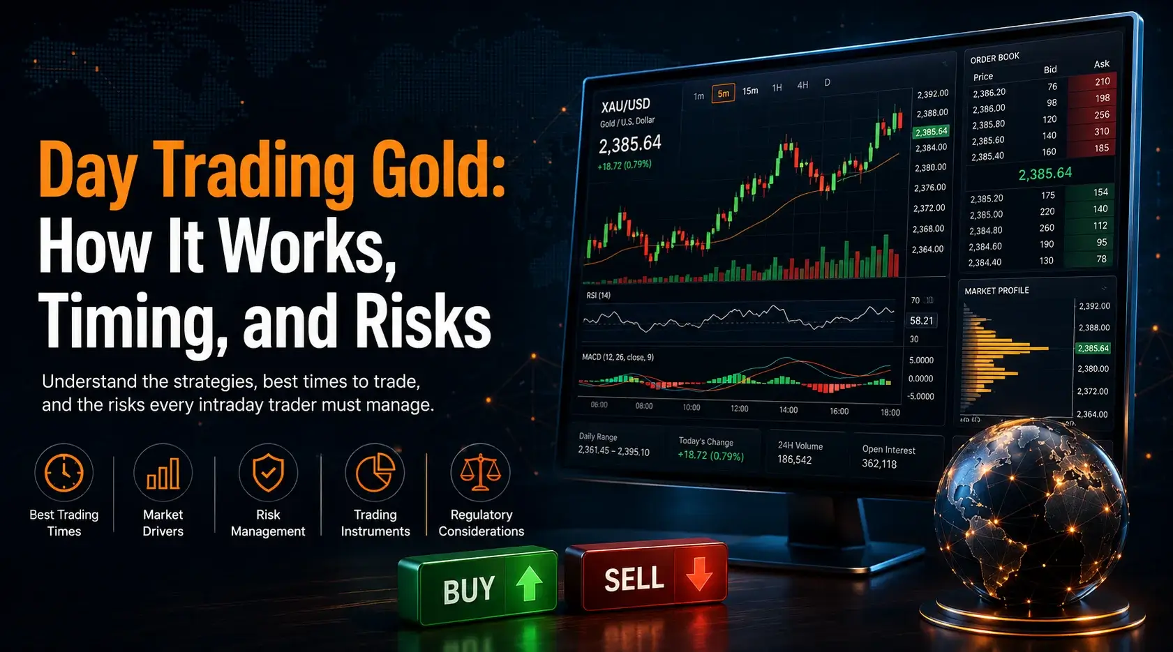 Day Trading Gold: How It Works, Timing, and Risks