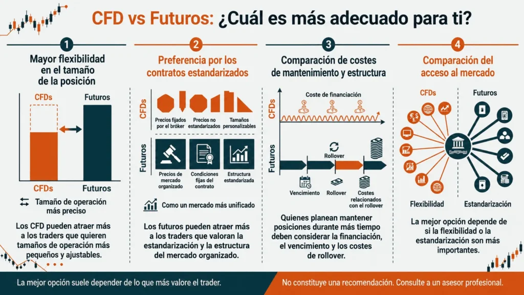 CFD or Futures Depends on your trading style, sizing needs, and how long you plan to hold a position