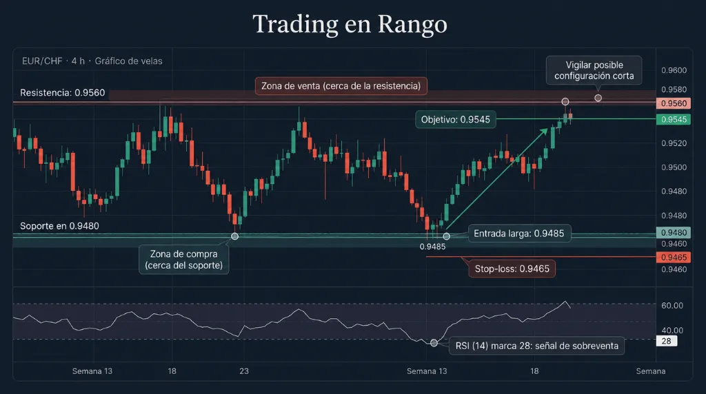 Figura 2 — Ejemplo de trading en rango de Vantage Markets