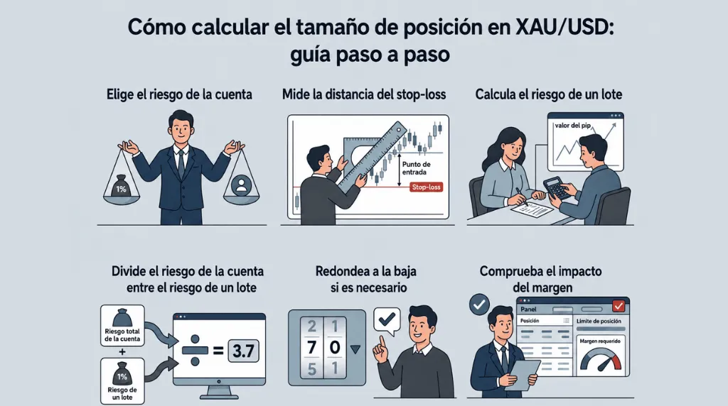 Cómo calcular el tamaño de la posición en XAUUSD: Guía paso a paso de Vantage Markets