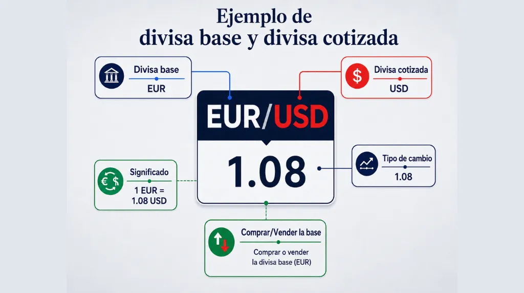 Imagen 1 Ejemplo de moneda base y moneda de cotización Vantage Markets