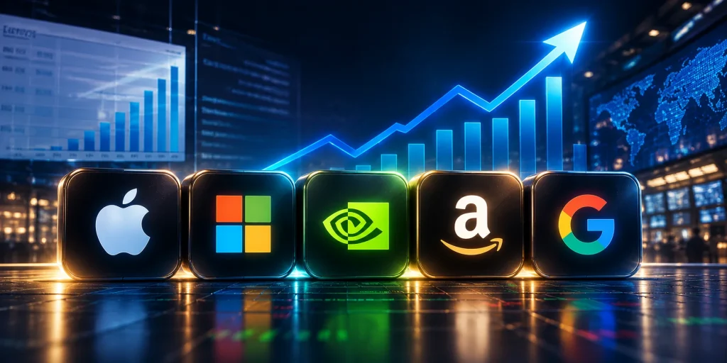 apple, microsoft, nvidia, amazon and alphabet stocks