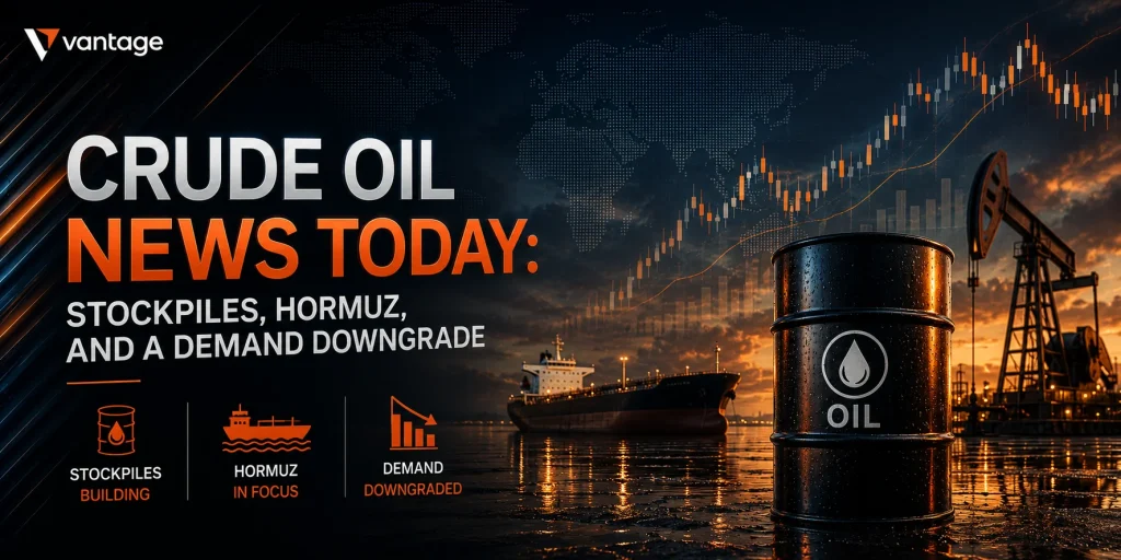 Crude Oil News Today: Stockpiles, Hormuz, and a Demand Downgrade